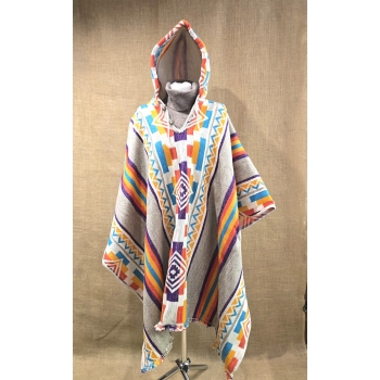 Poncho ekwadorskie - długie ze 100% wełny owczej .